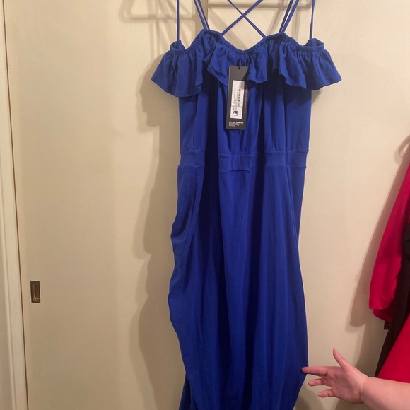 Rebdolls NWT "Got His Attention" Plus-Size Ruched Dress, Blue, Size 5X - Picture 2 of 3